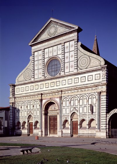 Uitzicht op de gevel, c.1456-70 door Leon Battista Alberti